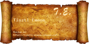 Tisztl Emese névjegykártya
